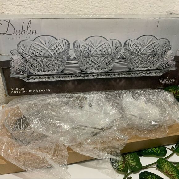 Godinger Dublin 4-piece Relish Server Serving Tray Set - Picture 1 of 9